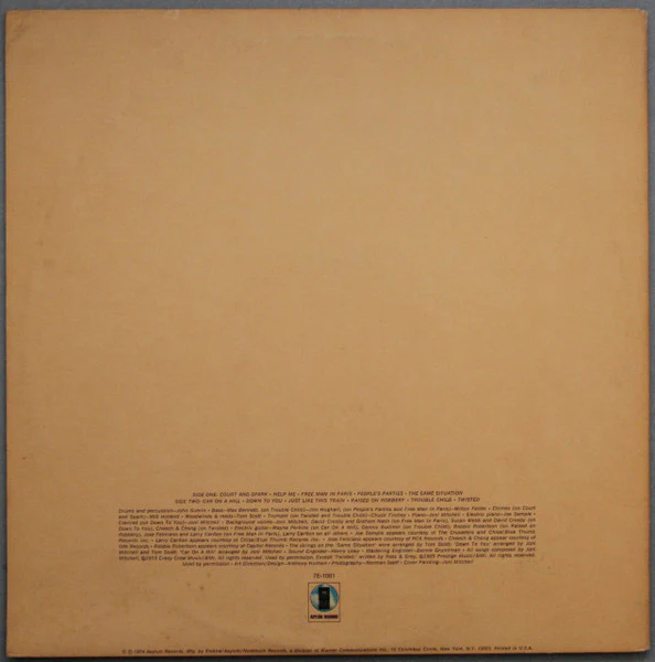 Joni Mitchell – Court And Spark (VG/VG+) – LP, US 1974 - Image 4