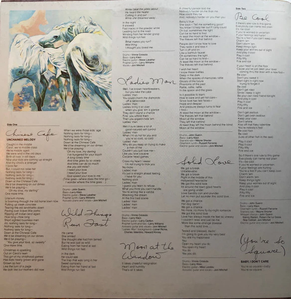 Joni Mitchell – Wild Things Run Fast (VG+/VG+) – LP, AU 1982 - Image 2
