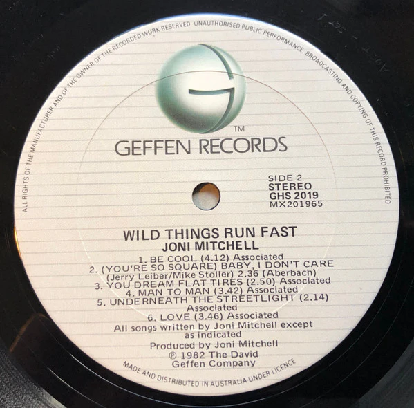 Joni Mitchell – Wild Things Run Fast (VG+/VG+) – LP, AU 1982 - Image 6