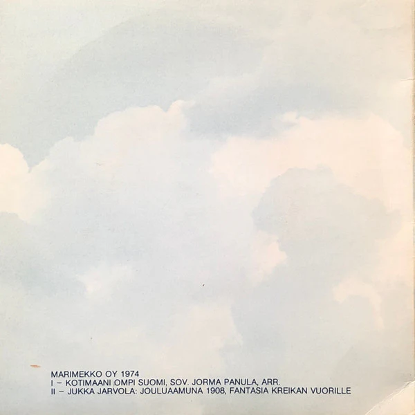 Jorma Panula, Jukka Jarvola – Marimekko Oy 1974 (VG+/VG+) – 7", FI - Image 2