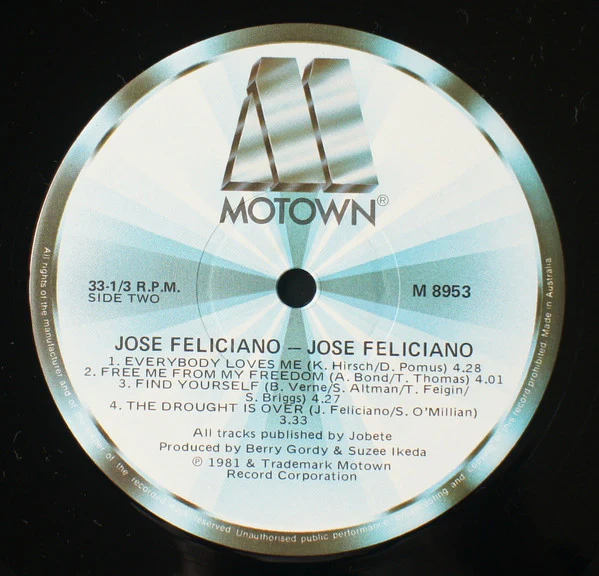 José Feliciano – Jose Feliciano (VG+/VG+) – LP, AU 1981 - Image 5