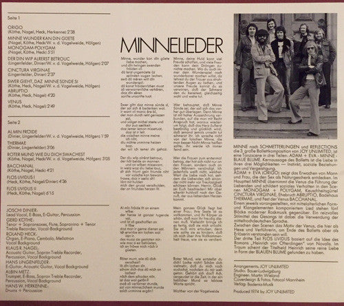 Joy Unlimited – Minne (VG+/VG+) – LP, DE 1975 - Image 3