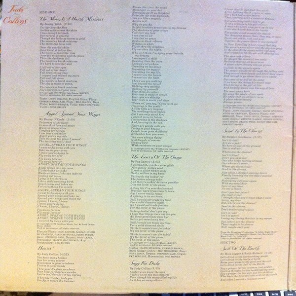 Judy Collins – Judith (E/VG+) – LP, AU 1975 - Image 2