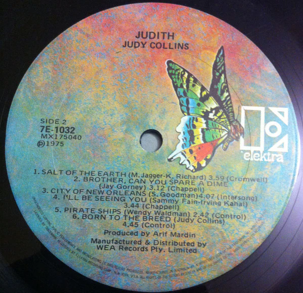 Judy Collins – Judith (E/VG+) – LP, AU 1975 - Image 6