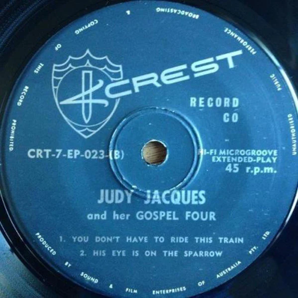 Judy Jacques And Her Gospel Four – Ashore (NM/VG+) – 7", AU 1963 - Image 3