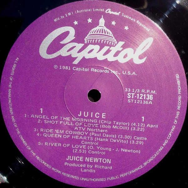 Juice Newton – Juice (VG+/VG+) – LP, AU 1981 - Image 3