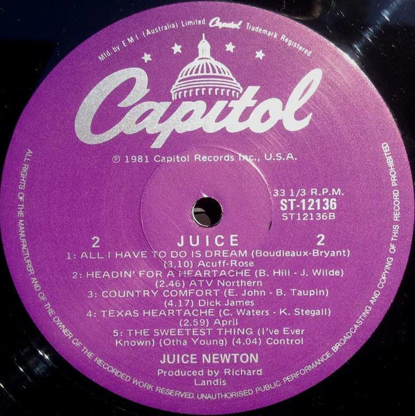 Juice Newton – Juice (VG+/VG+) – LP, AU 1981 - Image 4