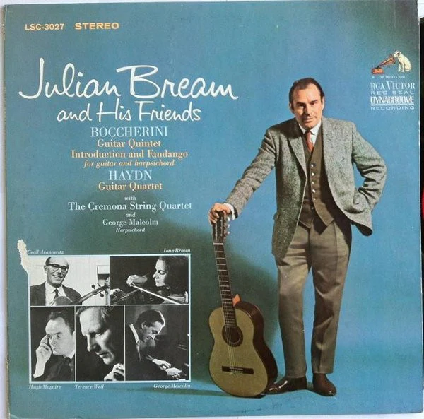 Julian Bream, Cremona String Quartet, George Malcolm, Luigi Boccherini, Joseph Haydn – Julian Bream And His Friends (Guitar Quintet / Introduction And Fandango / Guitar Quartet) (VG+/VG+) – LP, US 1968