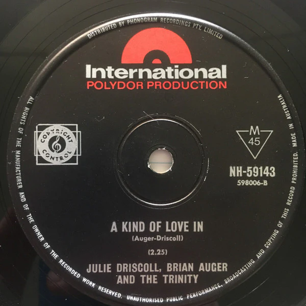 Julie Driscoll, Brian Auger & The Trinity – This Wheel's On Fire (E/Generic) – 7", AU - Image 2