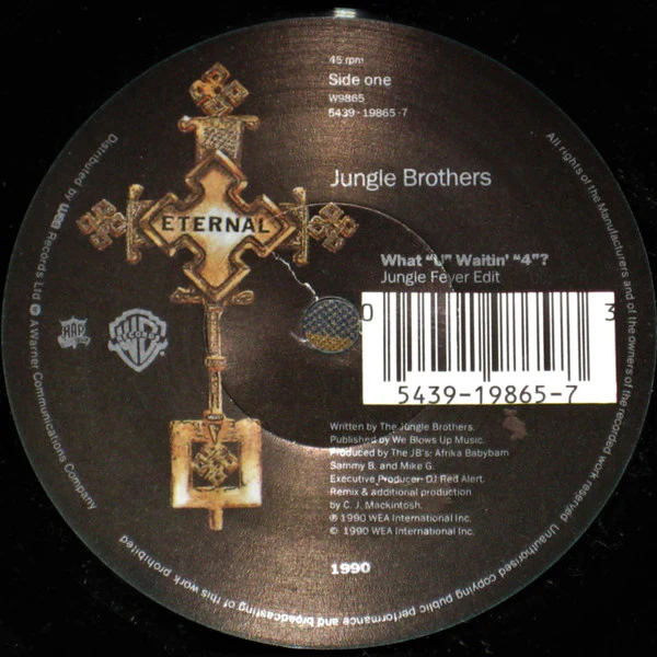 Jungle Brothers – What "U" Waitin' "4"? (VG+/VG+) – 7", UK 1990 - Image 3