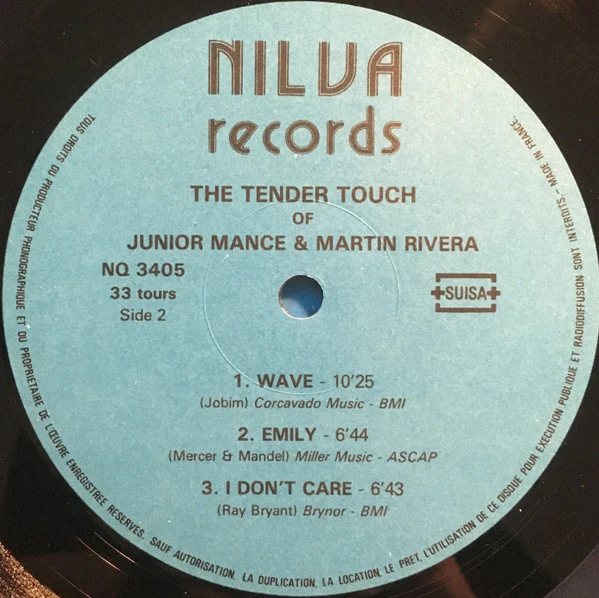 Junior Mance, Martin Rivera – The Tender Touch Of Junior Mance & Martin Rivera (Duo) (E/E) – LP, CH 1983 - Image 4
