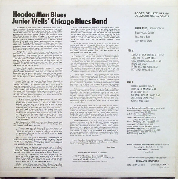 Junior Wells' Chicago Blues Band, Buddy Guy – Hoodoo Man Blues (VG/VG) – LP, US 1974 - Image 2