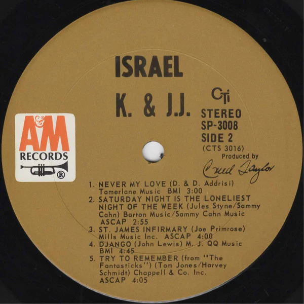 Kai Winding, J.J. Johnson – Israel (VG+/VG+) – LP, US 1968 - Image 5