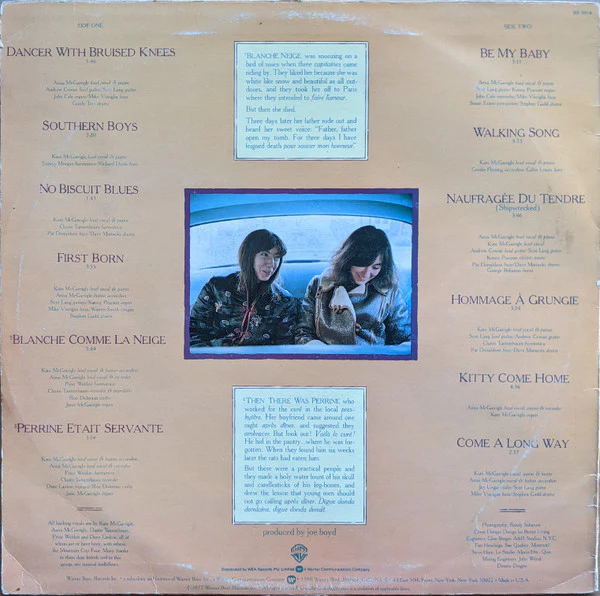 Kate & Anna McGarrigle – Dancer With Bruised Knees (VG+/VG+) – LP, AU 1978 - Image 2