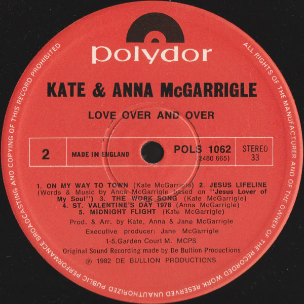 Kate & Anna McGarrigle – Love Over And Over (E/E) – LP, UK 1982 - Image 4