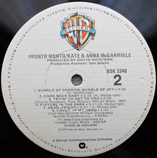Kate & Anna McGarrigle – Pronto Monto (VG+/VG+) – LP, US 1978 - Image 4