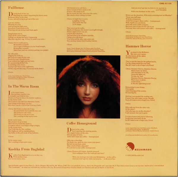 Kate Bush, Kate Bush – Lionheart = ライオン・ハート (NM/E) – LP, JP 1978, With OBI - Image 6