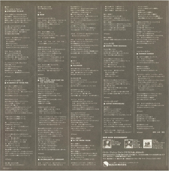 Kate Bush, Kate Bush – Lionheart = ライオン・ハート (NM/E) – LP, JP 1978, With OBI - Image 8