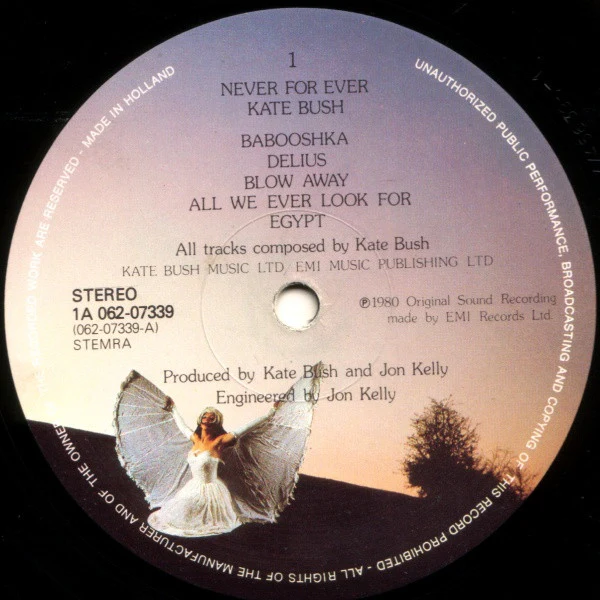 Kate Bush – Never For Ever (VG+/VG+) – LP, NL 1980 - Image 5