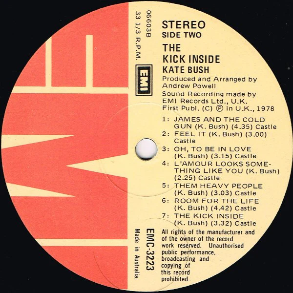 Kate Bush – The Kick Inside (VG/VG+) – LP, AU 1978 - Image 4