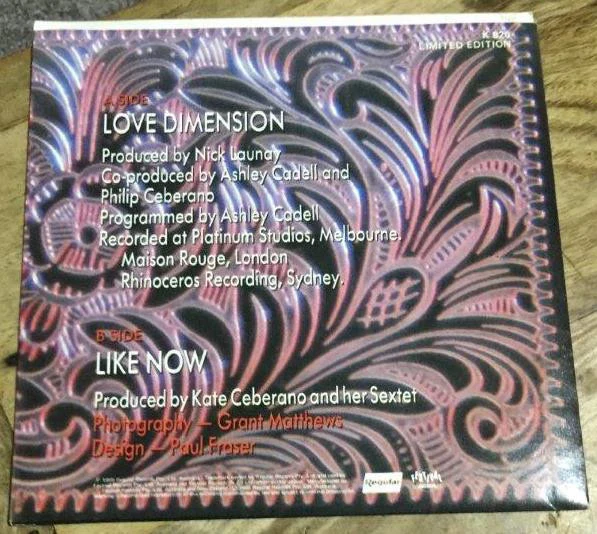 Kate Ceberano – Love Dimension (E/E) – 7", AU 1989 - Image 2