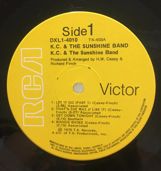 KC & The Sunshine Band – KC And The Sunshine Band (VG/VG+) – LP, AU 1975 - Image 3