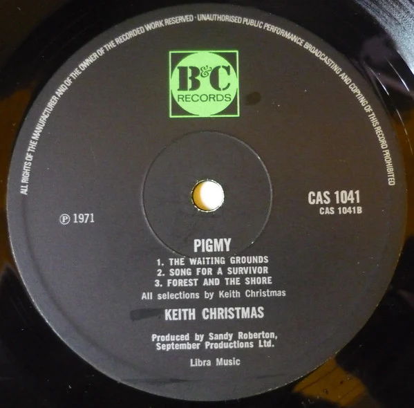 Keith Christmas – Pigmy (VG/VG) – LP, UK 1971 - Image 7