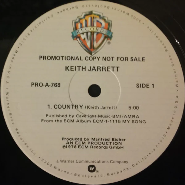 Keith Jarrett – My Song (E/VG+) – 12", US 1978 - Image 2