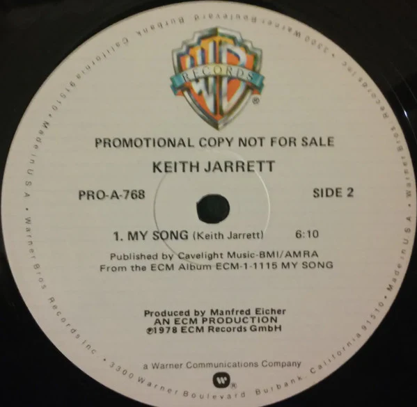 Keith Jarrett – My Song (E/VG+) – 12", US 1978 - Image 3