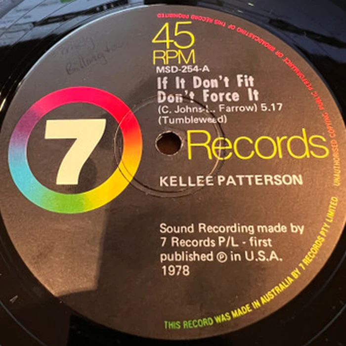 Kellee Patterson – If It Don't Fit, Don't Force It (VG/Generic) – 12", AU 1978