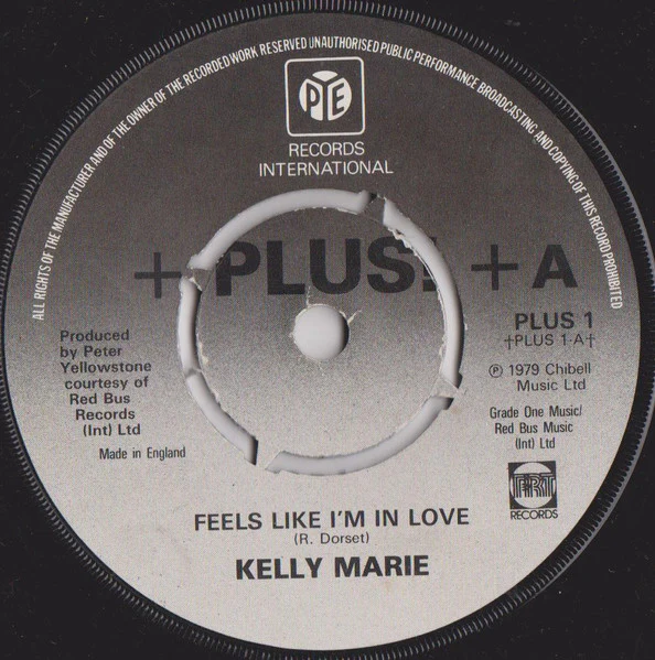 Kelly Marie – Feels Like I'm In Love (VG+/Generic) – 7", UK 1980