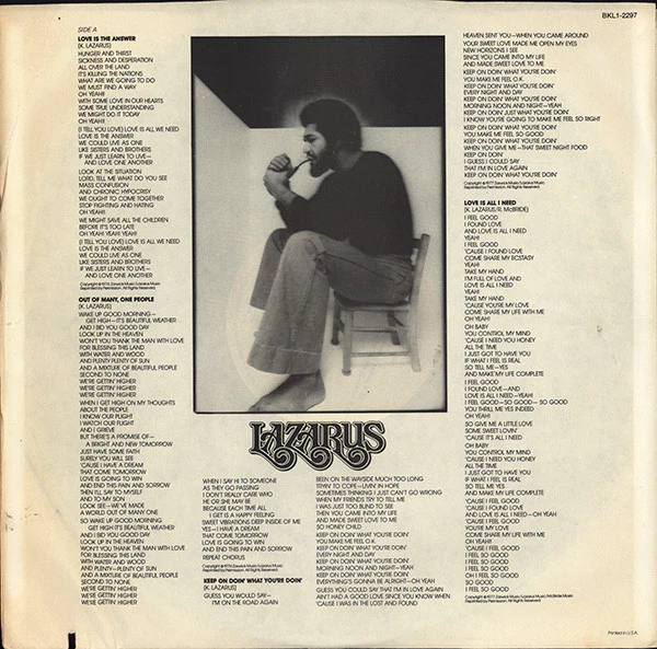 Ken Lazarus – Lazarus (VG+/VG+) – LP, US 1977 - Image 5