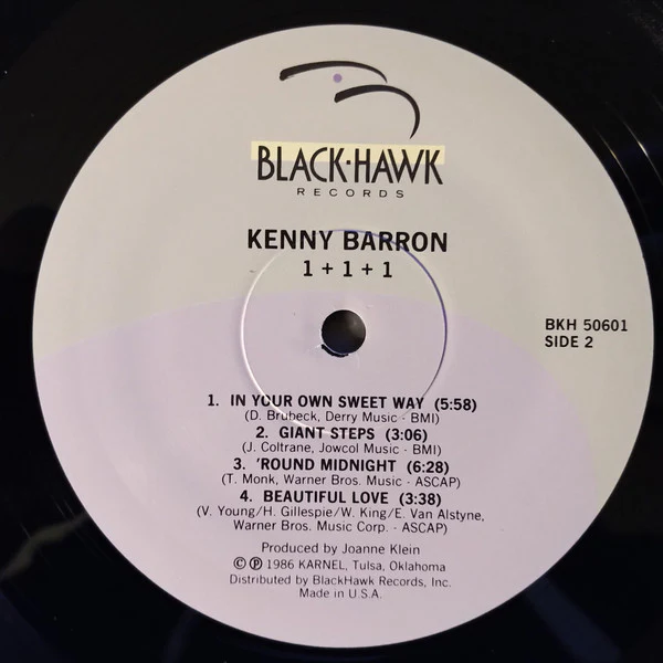 Kenny Barron, Ron Carter, Michael Moore – 1+1+1 (VG+/E) – LP, US 1986 - Image 4