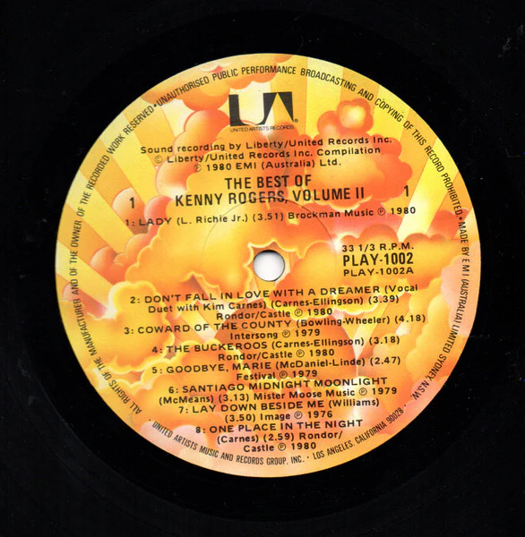 Kenny Rogers – The Best Of Kenny Rogers Vol. 2 (VG/VG+) – LP, AU 1980 - Image 3