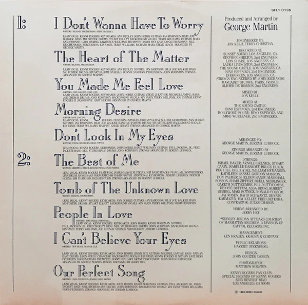 Kenny Rogers – The Heart Of The Matter (VG+/VG+) – LP, AU 1985 - Image 4
