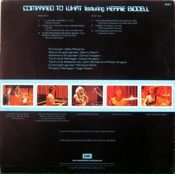 Kerrie Biddell, Compared To What – Compared To What Featuring Kerrie Biddell (VG+/VG) – LP, AU 1979 - Image 2