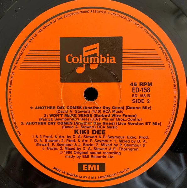 Kiki Dee – Another Day Comes (Another Day Goes) (E/VG+) – 12", AU 1986 - Image 4