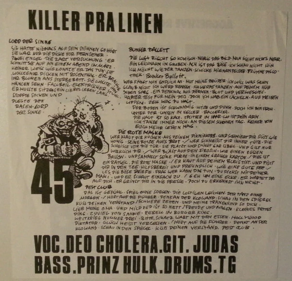 Killer Pralinen – Killer Pralinen (VG+/VG) – LP, DE 1982 - Image 5