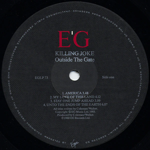 Killing Joke – Outside The Gate (VG+/VG+) – LP, UK 1988 - Image 3