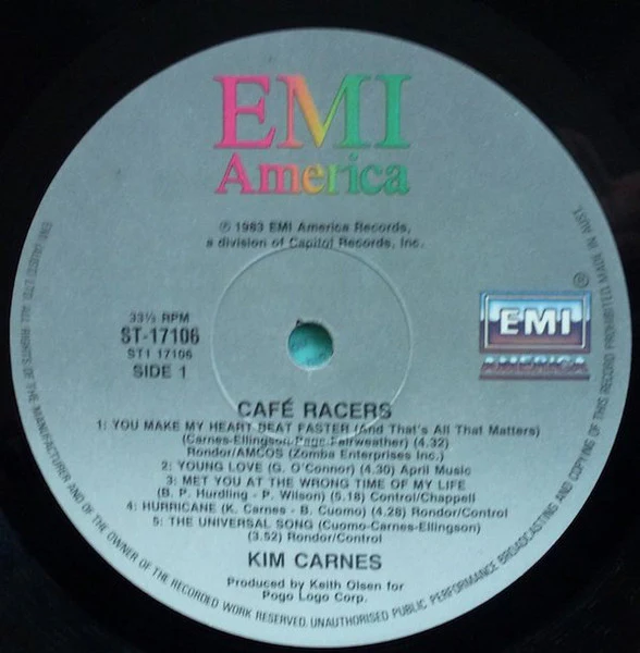 Kim Carnes – Café Racers (E/VG+) – LP, AU 1983 - Image 5
