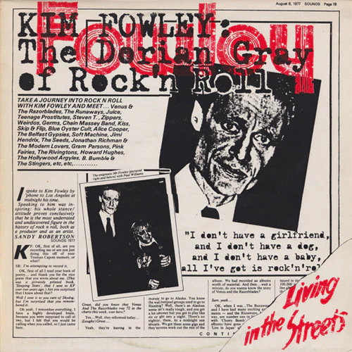 Kim Fowley – Living In The Streets (E/E)