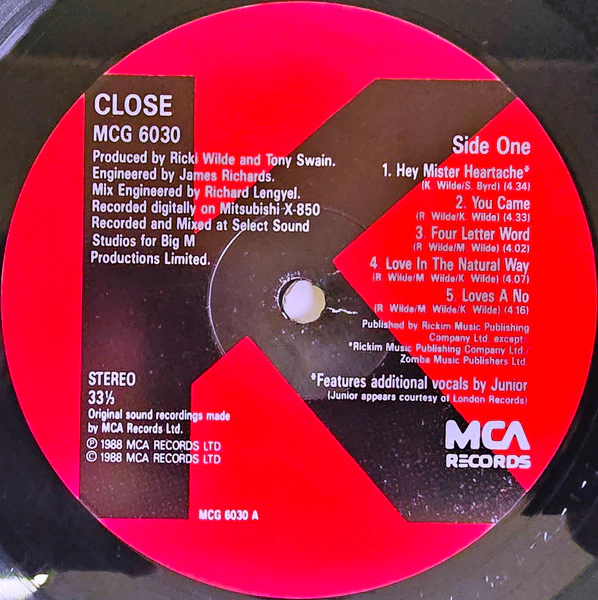 Kim Wilde – Close (VG+/VG+) – LP, UK 1988 - Image 3