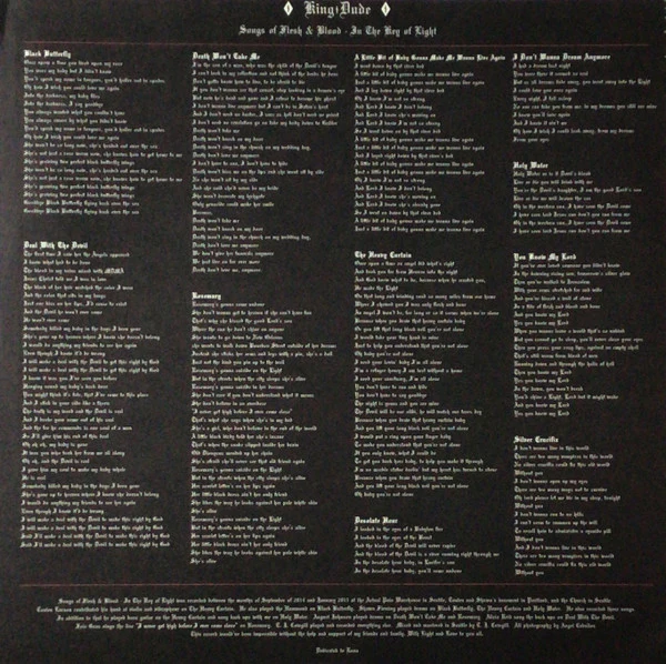 King Dude – Songs Of Flesh & Blood - In The Key Of Light (NM/NM) – LP, US 2015 - Image 7