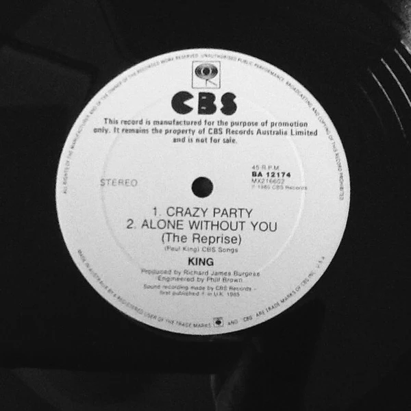 King – The Taste Of Your Tears (E/E) – 12", AU 1985 - Image 4