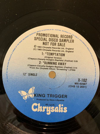 King Trigger – Temptation (E/Generic) – 12", AU 1983 - Image 2