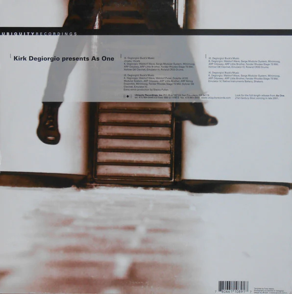Kirk Degiorgio, As One – Problems / Another Revolution / If It Ain't Broke (VG+/VG+) – 12", US 2001 - Image 2