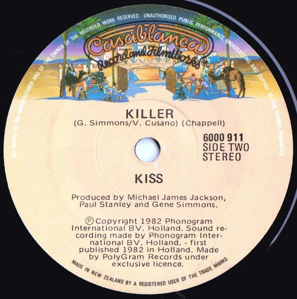 Kiss – I Love It Loud (VG+/Generic) – 7", NZ 1982 - Image 2