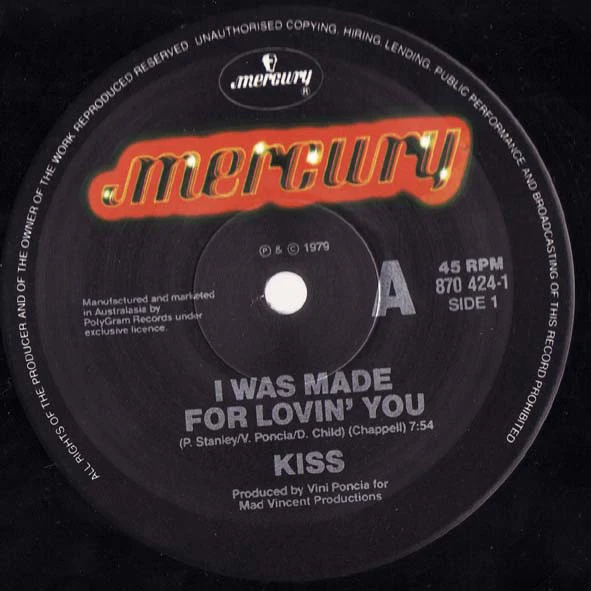 Kiss – I Was Made For Lovin' You (G+/VG) – 12", Australasia 1988 - Image 2
