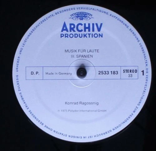 Konrad Ragossnig – Musik Für Laute, III. Spanien (E/VG+) – LP, DE 1975 - Image 5