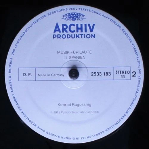 Konrad Ragossnig – Musik Für Laute, III. Spanien (E/VG+) – LP, DE 1975 - Image 6